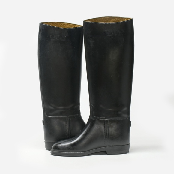 AIGLE Coupe Saumur Rubber Black Riding Boots - Picture 7 of 11